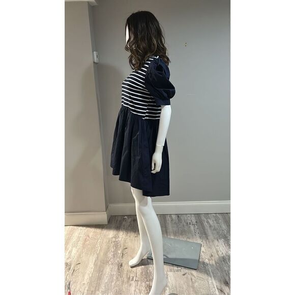 English Factory Navy Blue and White Striped Minidress Size Small - Picture 8 of 8